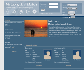 metaphysicalmatch.com: MetaphysicalMatch.Com
Metaphysical Match - Love and Friendship Beyond Physical