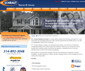 southcountyservice.com: St Louis Heating & Air Conditioning - R.F. Schraut Heating and Cooling - CALL US TODAY
R.F. Schraut Heating and Cooling services all brands. Family owned St Louis Air Conditioning.