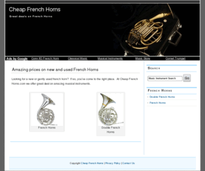 cheapfrenchhorns.com: Cheap French Horns
Great deals on French Horns