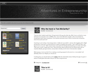 entrepreneurialadventures.com: Adventures in Entrepreneurship
From Zero to 10 in .....