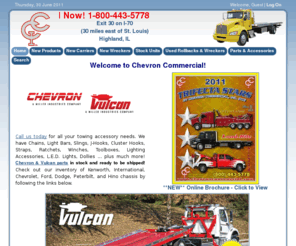 newvulcan.com: Chevron Commercial, Inc. - Parts, Accessories, New & Used Tow Trucks, Carriers & Wreckers for Sale
Chevron Commercial, Inc. specializes in car carriers, tow trucks, and wreckers.