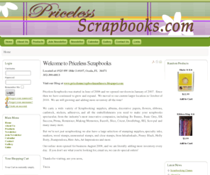 pricelessscrapbooks.com: Welcome to Priceless Scrapbooks
scrapbooks book store selling paper, photo albums, stamps, embellishments, cards and more in Ocala, Florida