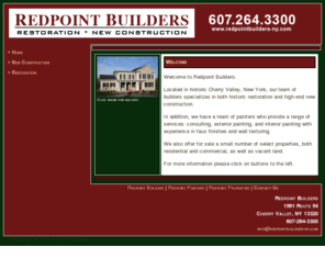 redpointbuilders-ny.com: Redpoint Builders
Located in historic Cherry Valley, New York, our team of builders specializes in both historic restoration and high-end new construction.