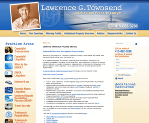 lgt-law.com: Home
For full-service copyright, trademark and trade secret services, call California intellectual property lawyer Lawrence G. Townsend at 415-882-3288.