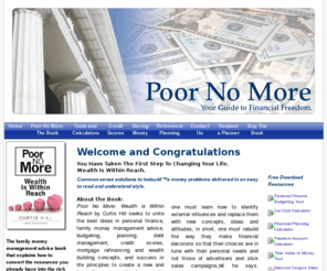 modernmillenniumpress.com: Poor No More: Wealth Is Within Reach | Financial Retirement Planning
 Poor No More -- the family money management advice book teaches you to transform resources you already have into the rich lifestyle you desire.