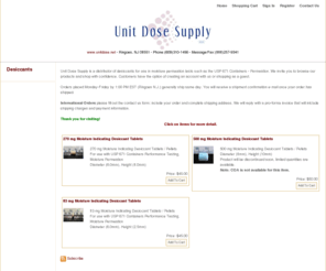 Unitdose.net: Moisture Indicating Desiccant Pellets (Tablets) For USP ...