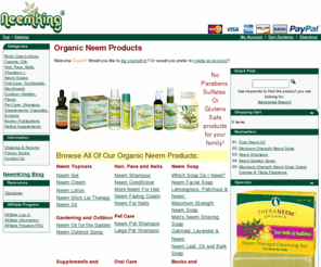 neemking.org: Neem King - Buy neem oil, soap, shampoo, toothpaste, more -
DESCRIPTION