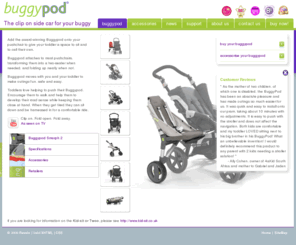 revelo.co.uk: Buggypod, the clip on side car for your buggy.
Revelo provides flexible pushcair solutionsThe award winning Buggypod  - the clip on side car for your buggy. Clip on. Fold open. Fold away.