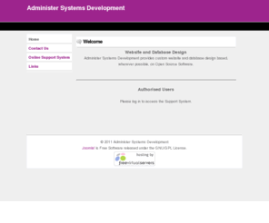 administeronline.co.uk: Administer Systems Development
Administer System Development, providing custom database and website design