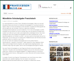 franzoesisch-blog.com: Französisch-Blog.com - Französisch online lernen
Auf dem Französisch Blog findet ihr Tipps zu Grammatik, Vokabeln und Übungen in der französischen Sprache!