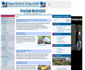 grenzlandnachrichten.de: Grenzland-Nachrichten  Ihre lokale Wochenzeitung seit 1954: Startseite
Grenzlandnachrichten