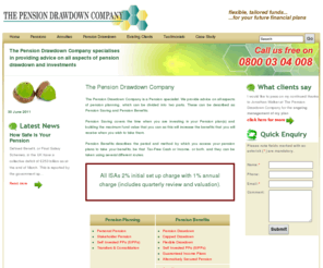 income-drawdown.info: The Pension Drawdown Company - Pension Advice and Unsecured Income Plans
The Pension Drawdown Company provides advice on all aspects of pension planning and investments, including unsecured income plans; a way for pension-holders to receive regular income from their pensions while leaving the bulk of the fund invested.