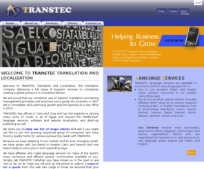 transteceg.com: Translation
Thank you for your interest in Tagdeed Translation Services, the company is dedicated to providing global language and business services in 40+ languages. Our services include professional document and technical translation, simultaneous interpretation, conference services, subtitling, copy editing, website and software localization, and content management and development. 