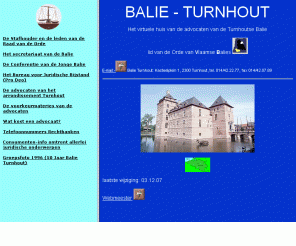advocatenturnhout.be: Welkom - Balie Turnhout
De Orde van Advocaten van de Balie Turnhout online