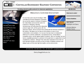 ceecusa.com: .:Controlled Environment Equipment Corporation - providing selected 
quality Cleanlineï¿½ products for cleanroom applications
Welcome to Controlled Environment Equipment Corporation - providing selected quality Cleanlineï¿½ products for cleanroom applications.