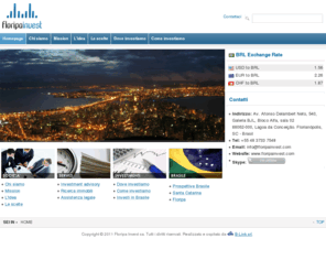 floripainvest.com: Homepage
Investimenti immobiliari nell'isola di Florianopolis nello stato di Santa Catarina in Brasile