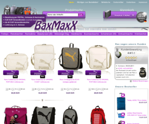 baxmaxx.de: Reisetaschen, Rucksack, Laptoptasche - bei Baxmaxx online  kaufen
Dein Shop mit Lifestyle & Trendtaschen aus den Bereichen: Schultertasche, Handtasche, Rucksack, Laptoptasche, Sporttasche, Reisetasche, Trolle ...