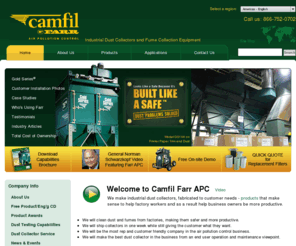 dustcollectionexperts.com: Industrial Dust Collectors and Fume Collectors - Camfil Farr APC
Camfil Farr Air Pollution Control manufactures industrial dust collectors and fume collection equipment to clean up manufacturing processes.  