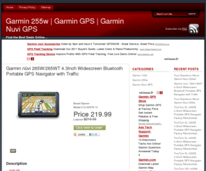 garmin255w.net: Garmin 255w | Garmin GPS | Garmin Nuvi GPS
QUICK> > Garmin 255w,Nuvi,GPS.Product Information on Garmin GPS and Best Price & Deals Available OnLine.Garmin Nuvi GPS, DON'T MISS OUT...