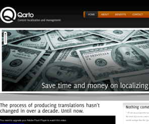 qarto.com: Translate, share and approve document and artwork files faster and easier with Qarto: Online Language Asset Management
Qarto streamlines and optimizes translation workflows, allowing you to translate Adobe InDesign, Illustrator, QuarkXPress and MS Office files online.