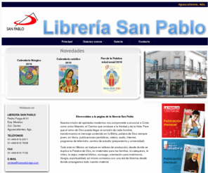 sanpabloags.com: .:Librería San Pablo - Aguascalientes, Ags. :.
FW 8 DW 8 XHTML