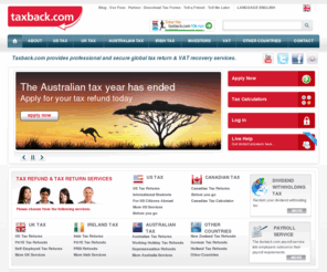 taxback.org.es: Tax refund - Tax return – Tax rebate. Corporate VAT refund and VAT compliance.
Taxback.com provides complete tax solutions for individual and businesses, ranging from tax refund and tax rebate, tax return, to corporate VAT solutions. Maximum legal Tax Refunds, writing off all eligible expenses.