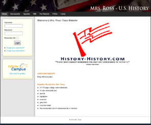 history-history.com: Welcome to Mrs. Ross' Class Website!
Joomla! - the dynamic portal engine and content management system