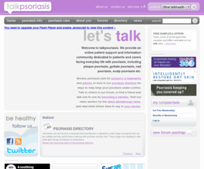 talkpsoriasis.co.uk: Information and support for psoriasis sufferers and their Families
talkpsoriasis is a free information and support website for individuals and families living with the day to day difficulties of psoriasis.