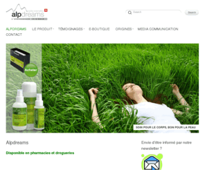 alp-dreams.com: Alpdreams
. ..  .Disponible en pharmacies et drogueries ..Alpdreams Eau de soin pour le corps Une société de renommée mondiale qui a su garder au fil du temps la recette originale de l’Eau d’Arquebusade. Le produit s’appuie sur un mélange d’herbes médicinales des Alpes de grande qualité et s’obtient à l’aide d’un procédé de trempage et [...]