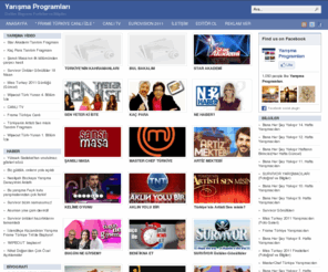 yarismaprogramlari.com: Yarışma Programları | Online Başvuru Formları ve Bilgiler
En yeni yarışma programları hakkında bilgiler, başvuru formları, oyunlar , yarışmacılar, jüri üyeleri, sunucular, ödüller