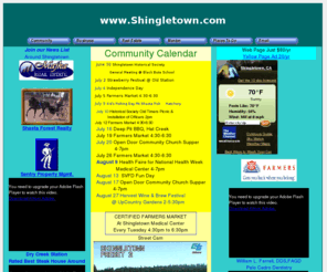 shingletown.com: Shingletown Business Calendar Real Estate Weather Yellow Pages Email
Shingletown California Business News Community Calender Real Estate Shopping Weather 