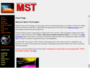 maneuverspacetechnologies.org: Maneuver space collision avoidance system
MST is currently researching revolutionary new technologies in vehicular separation maintenance and collision avoidance