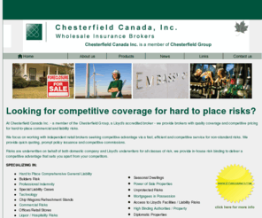 chesterfieldcanada.com: Chesterfield Canada, Inc.
Insurance Brokers