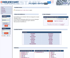 coolestart.com: Je eigen startpagina
Welkom op CooleStart.nl. Je eigen startpagina maken? 