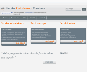 servicecalculatoareconstanta.com: Service Calculatoare Constanta
Service calculatoare constanta ofera servici de intretinere si service calculatoare.