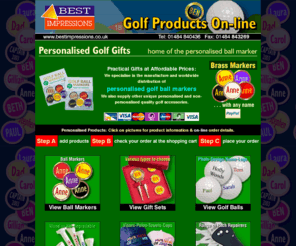 golfproductsonline.co.uk: Personalised Golf Gifts from Best Impressions
Personalised golfing gifts from Best Impressions. Ball markers, pitch repairers, giftsets, membership labels. All personalised with your unique details and available in a choice of colour combinations and finishes. 