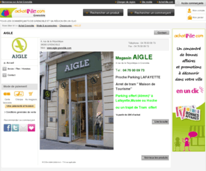 aiglegrenoble.com: AIGLE - Achat Grenoble
AIGLE : L'appel de la nature
Tous les produits Aigle - bottes, chaussures, vêtements - ont pour finalité de protéger l'homme dans la ...