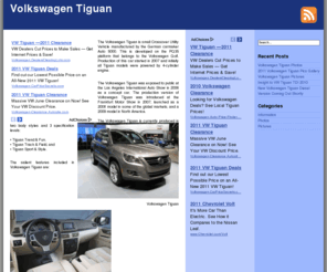 volkswagentiguan.org: Volkswagen Tiguan | 2011 Volkswagen Tiguan, Volkswagen Tiguan 2011, Volkswagen Tiguan Diesel, 2010 Volkswagen Tiguan, Volkswagen Tiguan Reviews, 2009 Volkswagen Tiguan Black, Volkswagen Tiguan Pictures, Volkswagen Tiguan Specifications
The Volkswagen Tiguan is small Crossover Utility Vehicle manufactured by the German carmaker Auto 5000. This is developed on the PQ35 platform that belongs to the Volkswagen Golf. Production of this car started in 2007 and initially all Tiguan models were powered by 4-cylinder engine.