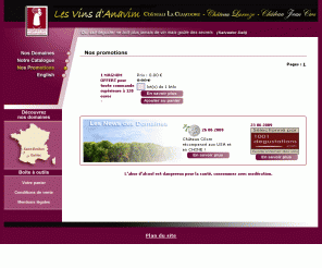 chateaularroze.com: Achat vin vente vins en ligne, nos promotions : La Colombarié Château Larroze, Château Jean Cros, Château La Claymore, vin d'Anavim, french wine
Découvrez les vignobles de Gaillac et de Lussac : achat et vente en ligne, dégustation et vente directe des vins du Château Larroze, Château Jean Cros, (AOC Gaillac) et du Château La Claymore (AOC Lussac Saint Emilion), vins de la société Anavim. Pour votre séjour, le Domaine Larroze - La Colombarié vous accueille au coeur du vignoble gaillacois : location de gîtes et de chambres dhôtes.