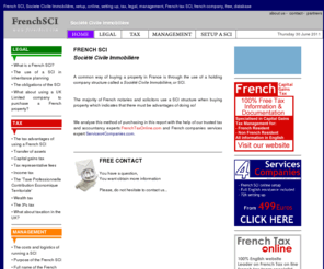 frenchsci.com: French SCI (Societe Civile Immobilière) Property in France
French SCI (Societe Civile Immobilière) 100% free database. Setup, legal, accountant, tax and administrative specialist of French company as SCI speaking English