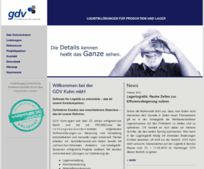 gdvkuhn.com: Logistik Lösungen | Lagertechnik | Softwarelösungen | PROBAS - BLVS | Lagerverwaltung | SAP-Schnittstellen | GDV Kuhn
GDV-Kuhn informiert über die Softwarelösung PROBAS-BLVS, 
                    Ihre Kompetenz im Bereich der Logistiklösungen und  Lagersteuerungtechnik