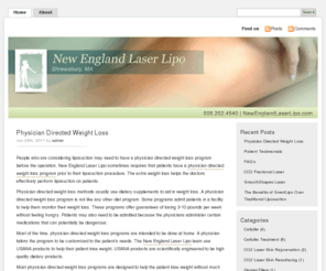 newenglandlaserlipoblog.com: Smart Lipo Worchester | Laser Lipo | Liposuction | SmartLipo | Shrewsbury | MA
Dr. Willis and Dr. Freniere with New England Laser Lipo perform the Smart Lipo (Laser Liposuction) procedure which is a form of Liposuction.  They serve the Worchester Massachusetts area.