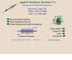 rotorbearingdynamics.com: Applied Machinery Dynamics Co. Official Web Site
Applied Machinery Dynamics Co.