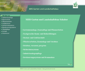 mhs-galabau-schaber.com: MHS Garten und Landschaftsbau  - Wir über uns
Gartenbau & Landschaftsarchitektur - Garten und Landschaftsbau Schaber  Meisterbetrieb