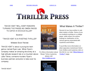 thrillerpress.com: THRILLER PRESS, THE BEST NEW MYSTERIES AND THRILLERS
Mysteries and Thrillers