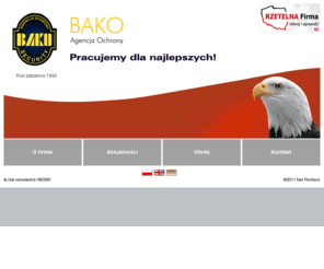 bako.pl: Agencja ochrony, ochrona mienia, budynków, konwojowanie, monitoring, alarmy
Agencja Ochrony BAKO oferuje usługi: ochrona mienia, osób, obiektów, budynków, banków, imprez sportowych, masowych, koncertów.  Zapewniamy konwojowanie, zabezpieczanie, alarmy, monitoring, systemy alarmowe. Działamy Biłgoraj, Lublin, Zamość, Chełm, Rzeszów, BSI.