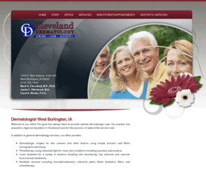 clevelanddermatology.com: Home - Dermatologist West Burlington, IA - Cleveland Dermatology
Cleveland Dermatology is a dermatologist located in West Burlington, IA.