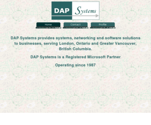 comcosys.com: DAP Systems
DAP Systems has been providing systems, networking and software solutions to businesses since 1987.