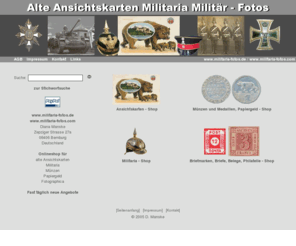 militaria-fotos.com: www.militaria-fotos.de - Fotos, Ansichtskarten, Antiquitäten
Suchen Sie Ansichtskarten, Militariafotos ode Antiquitäten? Dann sind Sie hier richtig!