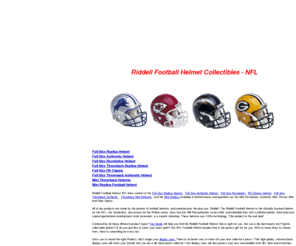 nfl-football-helmet.com: Riddell Football Helmet Lines of the NFL
Riddell Football Helmet Collectibles - NFL Collectible Helmets